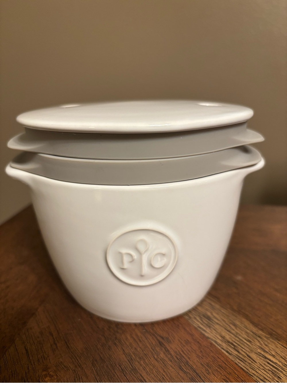 Pampered Chef White Breakfast Sandwich Maker #2634 Ceramic NWOB